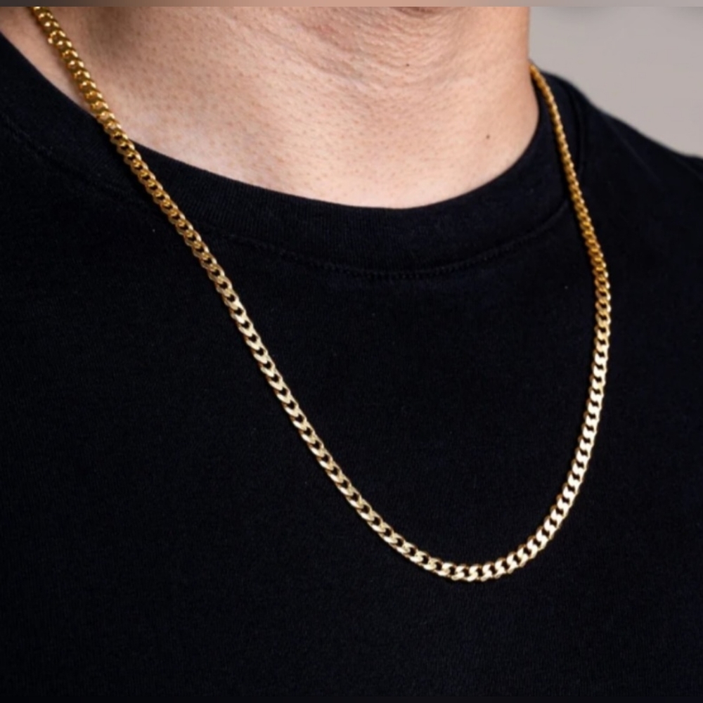 Brand New 18K Gold Vermeil Curb Chain